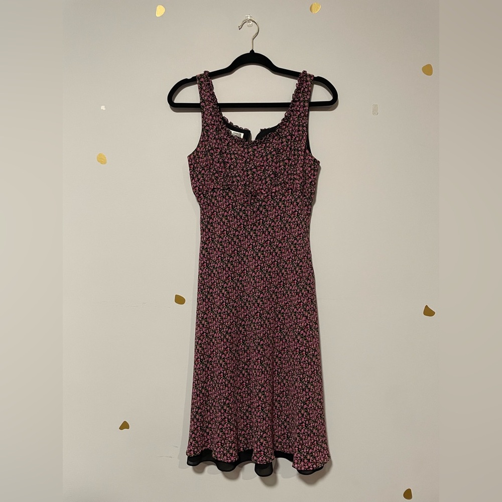 Vintage pink ruffled dress